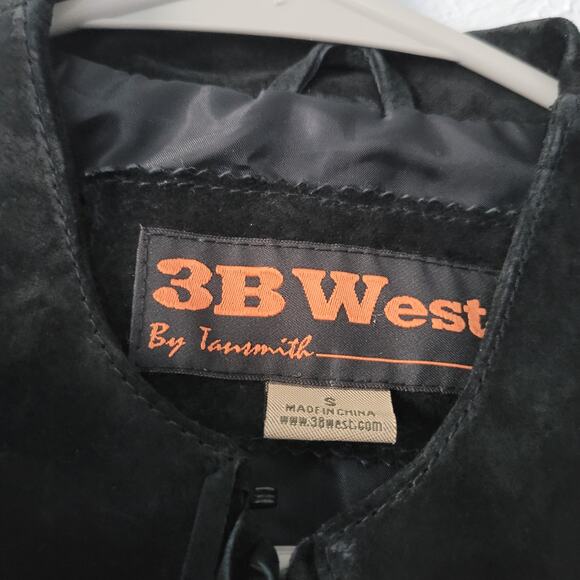 3B West by Tan Smith Boho Suede Fringe Leather southwest rodeo Jacket - Picture 8 of 11